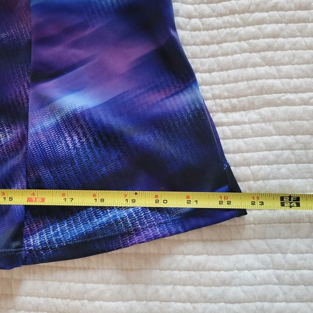 Aquabelle Swimsuits For All Purple Blue‎ Abstract Tankini Top Plus Size 20 - Picture 10 of 11
